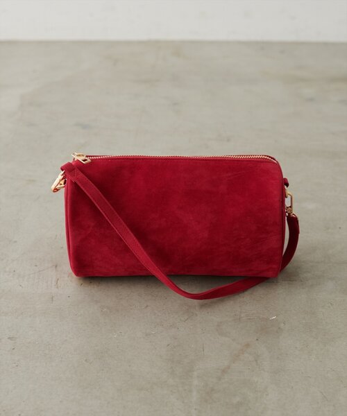 natural couture（ナチュラルクチュール）の「スエードミニバッグ（ショルダーバッグ・レディース・イエロー/その他1/ダークブラウン/レッド・FREE）」の6枚目の写真