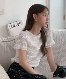 ラブリーシャーリングレースTシャツ