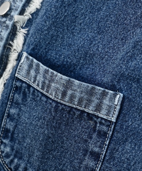 MARKEY'S（マーキーズ）の「ノーカラーデニムジャケット（デニムジャケット・キッズ・ブルー・90/100/110/120/140/130/150）」の11枚目の写真