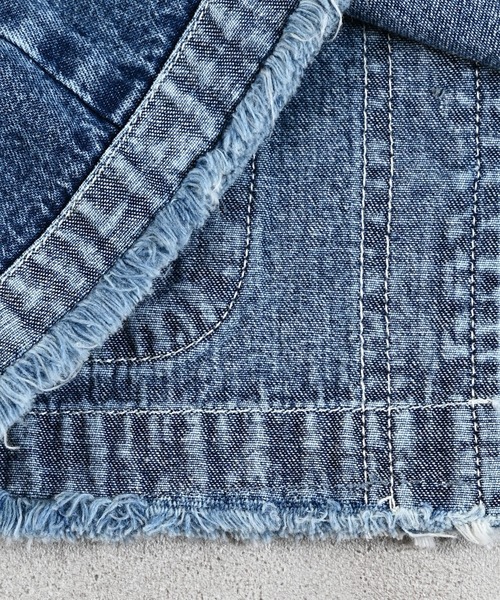 MARKEY'S（マーキーズ）の「ノーカラーデニムジャケット（デニムジャケット・キッズ・ブルー・90/100/110/120/140/130/150）」の12枚目の写真