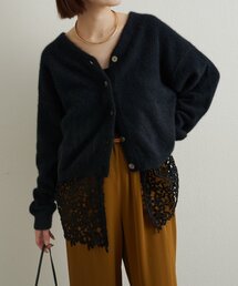 Omekashi（オメカシ）の「ファーウール2WAY Vカーディガン（カーディガン/ボレロ）」