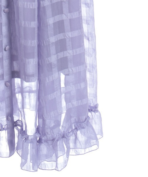 axes femme(アクシーズファム)の「シアチェックシャーリングワンピース(ワンピース・レディース・ブルーグリーン/ラベンダー/キナリ・FREE)」の20枚目の写真