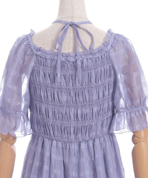 axes femme(アクシーズファム)の「シアチェックシャーリングワンピース(ワンピース・レディース・ブルーグリーン/ラベンダー/キナリ・FREE)」の22枚目の写真