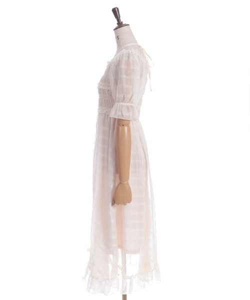 axes femme(アクシーズファム)の「シアチェックシャーリングワンピース(ワンピース・レディース・ブルーグリーン/ラベンダー/キナリ・FREE)」の13枚目の写真