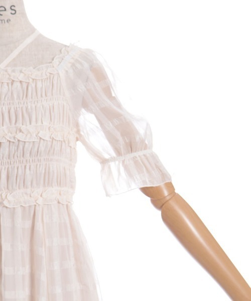 axes femme(アクシーズファム)の「シアチェックシャーリングワンピース(ワンピース・レディース・ブルーグリーン/ラベンダー/キナリ・FREE)」の7枚目の写真