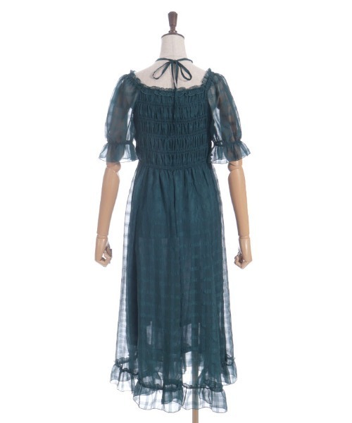 axes femme(アクシーズファム)の「シアチェックシャーリングワンピース(ワンピース・レディース・ブルーグリーン/ラベンダー/キナリ・FREE)」の11枚目の写真