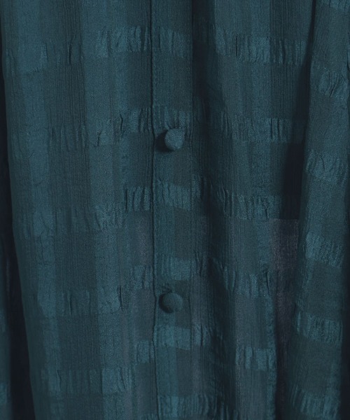 axes femme(アクシーズファム)の「シアチェックシャーリングワンピース(ワンピース・レディース・ブルーグリーン/ラベンダー/キナリ・FREE)」の4枚目の写真