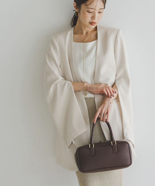 セール】《追加2》スリーブスリットケープジャケット（ノーカラー