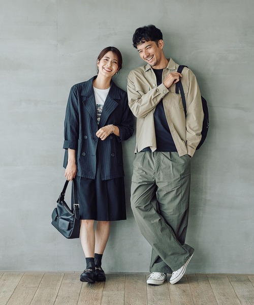 FOUND GOOD(ファウンドグッド)の「ストライプシャツジャケット(その他アウター・レディース・ブラック/ベージュ・L/M)」の3枚目の写真