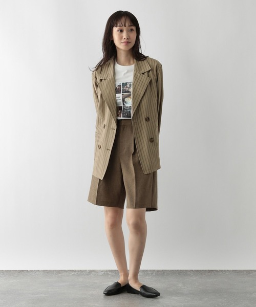 FOUND GOOD(ファウンドグッド)の「ストライプシャツジャケット(その他アウター・レディース・ブラック/ベージュ・L/M)」の14枚目の写真