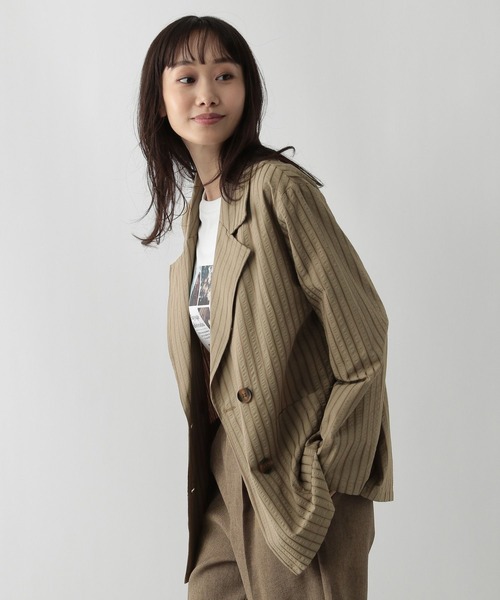 FOUND GOOD(ファウンドグッド)の「ストライプシャツジャケット(その他アウター・レディース・ブラック/ベージュ・L/M)」の17枚目の写真