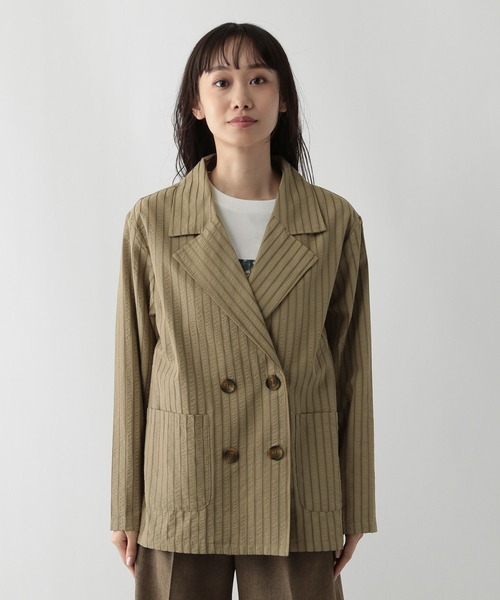 FOUND GOOD(ファウンドグッド)の「ストライプシャツジャケット(その他アウター・レディース・ブラック/ベージュ・L/M)」の18枚目の写真