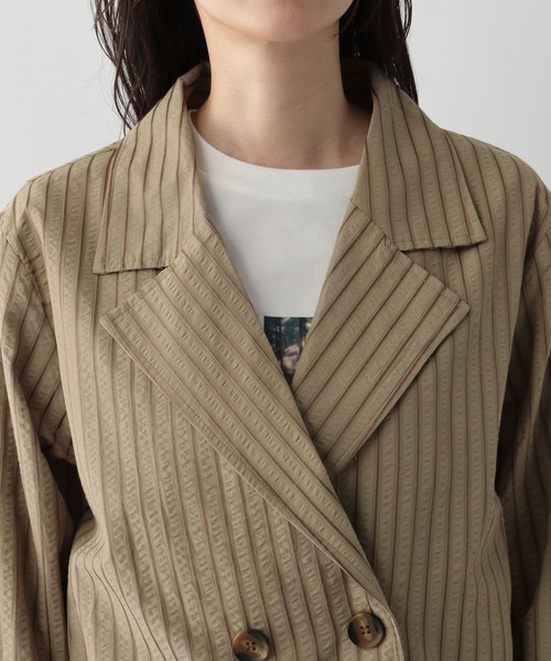 セール】ストライプシャツジャケット（その他アウター）｜FOUND