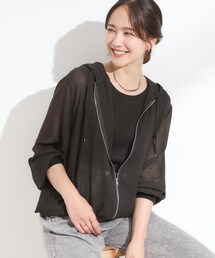 【S-LL】柔らかシアーでこなれるフーディブルゾン