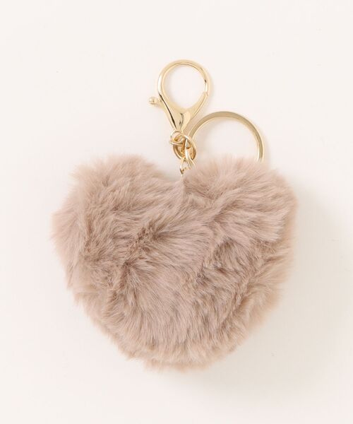 VIS（ビス）の「ハートファーチャーム（キーホルダー・レディース・オフホワイト/ピンク/ベージュ・FREE）」の18枚目の写真