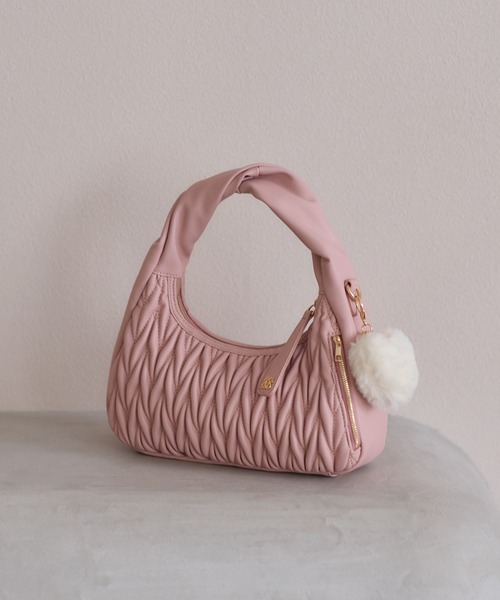 VIS（ビス）の「ハートファーチャーム（キーホルダー・レディース・オフホワイト/ピンク/ベージュ・FREE）」の9枚目の写真