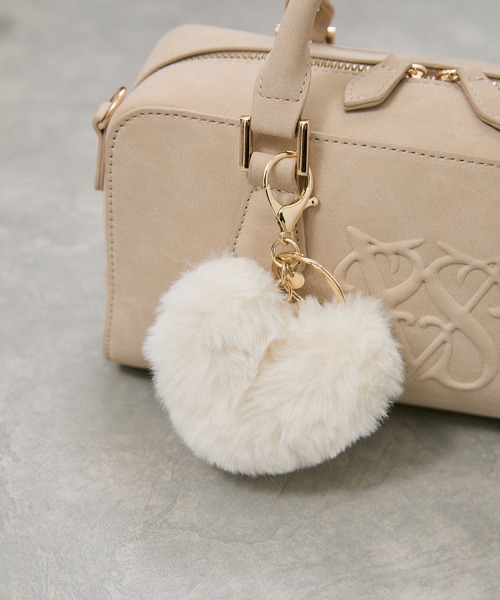 VIS（ビス）の「ハートファーチャーム（キーホルダー・レディース・オフホワイト/ピンク/ベージュ・FREE）」の11枚目の写真