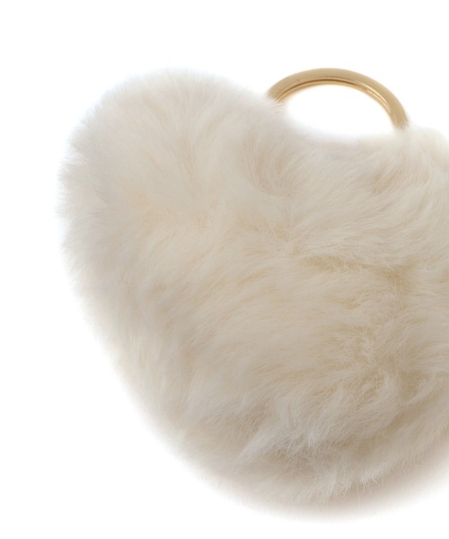 VIS（ビス）の「ハートファーチャーム（キーホルダー・レディース・オフホワイト/ピンク/ベージュ・FREE）」の10枚目の写真