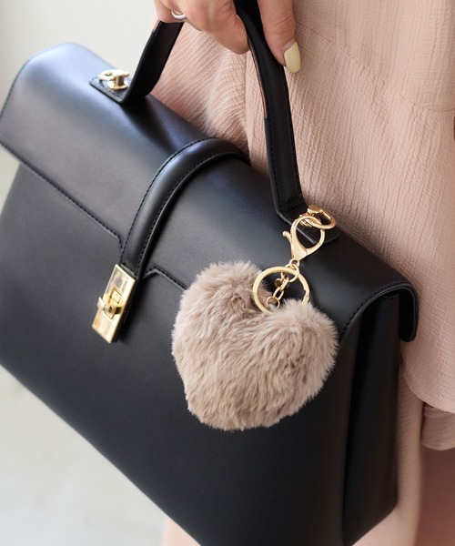 VIS（ビス）の「ハートファーチャーム（キーホルダー・レディース・オフホワイト/ピンク/ベージュ・FREE）」の13枚目の写真