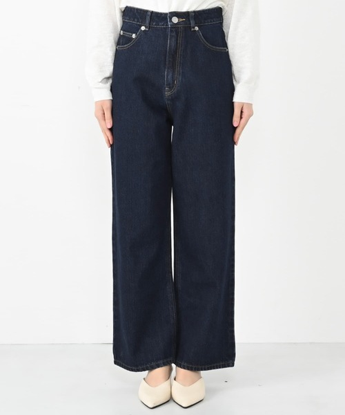 COHINA（コヒナ）の「KUROKI DENIM セミワイドストレート 【低身長・小柄女性】（デニムパンツ・レディース・ネイビー/ブラック/ブルー・XXXS/XS-Short/S-Short/M-Short/XXS/XS-Regular/S-Regular/M-Regular）」の5枚目の写真