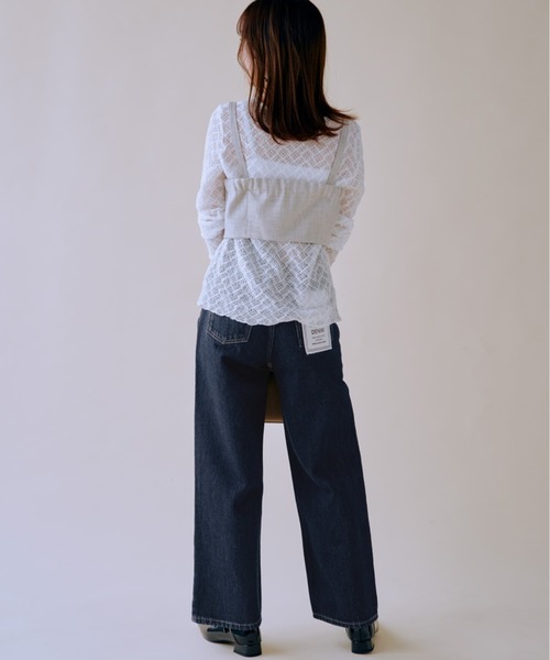 COHINA（コヒナ）の「KUROKI DENIM セミワイドストレート 【低身長・小柄女性】（デニムパンツ・レディース・ネイビー/ブラック/ブルー・XXXS/XS-Short/S-Short/M-Short/XXS/XS-Regular/S-Regular/M-Regular）」の10枚目の写真