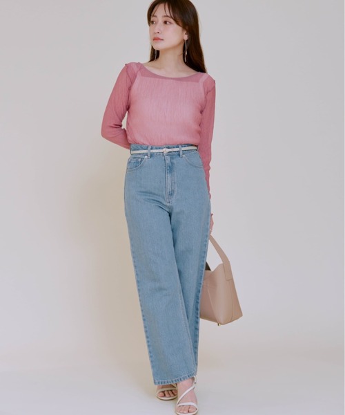 COHINA（コヒナ）の「KUROKI DENIM セミワイドストレート 【低身長・小柄女性】（デニムパンツ・レディース・ネイビー/ブラック/ブルー・XXXS/XS-Short/S-Short/M-Short/XXS/XS-Regular/S-Regular/M-Regular）」の12枚目の写真