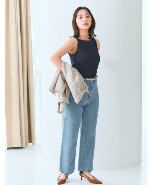 COHINA(コヒナ)の「KUROKI DENIM セミワイドストレート 【低身長・小柄女性】(デニムパンツ・レディース・ネイビー/ブラック/ブルー・XXXS/XS-Short/S-Short/M-Short/XXS/XS-Regular/S-Regular/M-Regular)」の4枚目の写真
