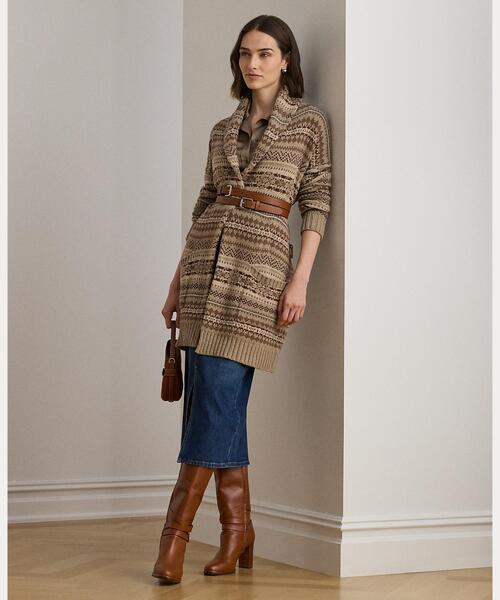 セール】フェア アイル ベルテッド ウールブレンド カーディガン