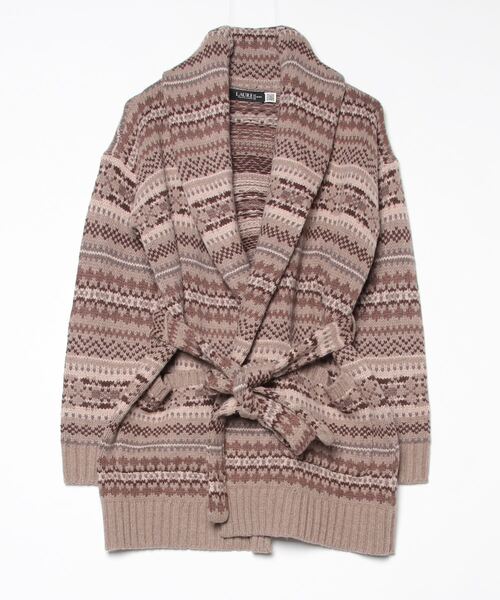 セール】フェア アイル ベルテッド ウールブレンド カーディガン