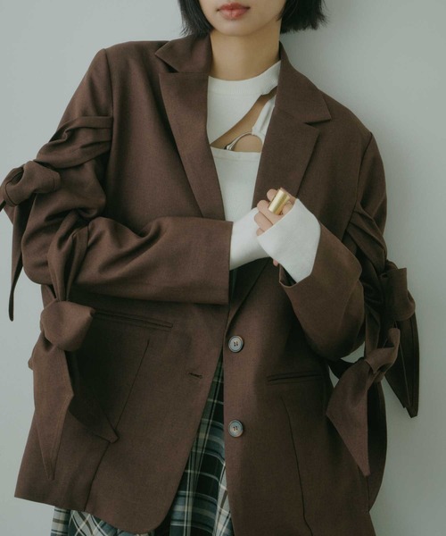 VIOLETTA（ヴィオレッタ）の「アシンメトリーデザインスリットニットトップス（ニット/セーター・レディース・ミント/グレー/オフホワイト/ブラック・FREE）」の12枚目の写真