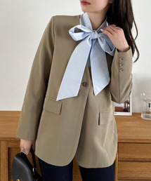 Eclat one | 【Eclat one】ノーカラー シングル ジャケット(ノーカラージャケット)