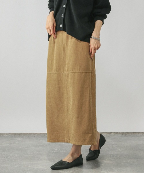 GLOBAL WORK(グローバルワーク)の「ピーチサテンIラインスカート/580803(スカート・レディース・スミクロ/キャメル/グレイッシュベージュ・LARGE/MEDIUM)」の1枚目の写真