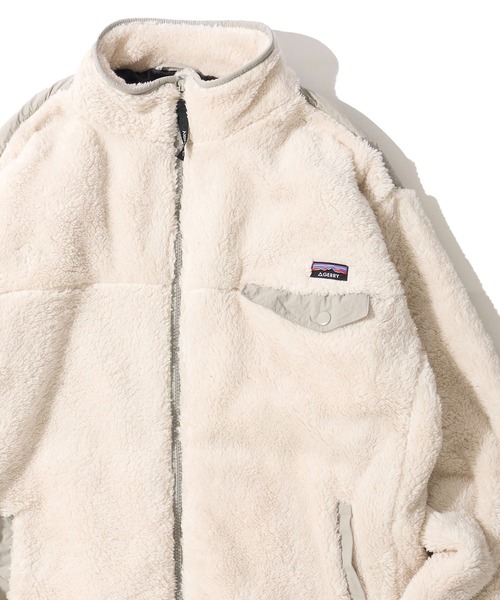 GERRY（ジェリー）の「【GERRY】ソフトボア ナイロン切替え スタンドカラージャケット（ブルゾン・メンズ・アイボリー/ブラック/ブルー・MEDIUM/LARGE/X-LARGE）」の3枚目の写真