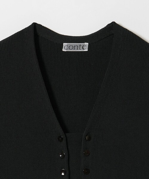 conte（コンテ）の「＜conte＞フロントボタン リブ ベスト（ベスト