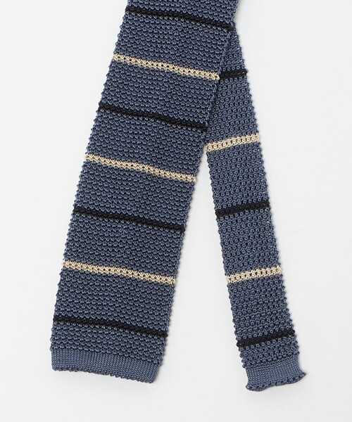 green label relaxing（グリーンレーベルリラクシング）の「＜Bleck＞6.5cm ボーダー ニット ネクタイ ニットタイ（ネクタイ・メンズ・ロイヤルブルー/ダークブラウン/ダークグレー・FREE）」の4枚目の写真