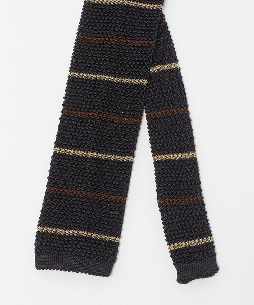 green label relaxing（グリーンレーベルリラクシング）の「＜Bleck＞6.5cm ボーダー ニット ネクタイ ニットタイ（ネクタイ・メンズ・ロイヤルブルー/ダークブラウン/ダークグレー・FREE）」の7枚目の写真