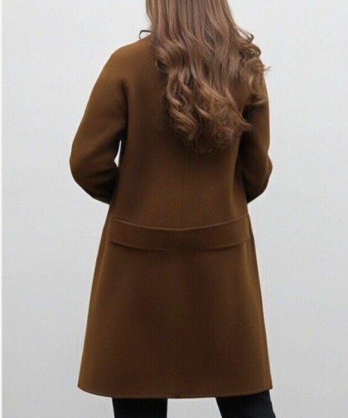 セール】ウールタッチダブルボタンミドルコート（チェスターコート
