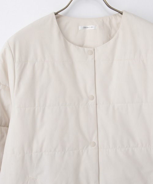 Honeys(ハニーズ)の「【非フッ素撥水加工】ノーカラーライトブルゾン(ブルゾン・レディース・ライトカーキ/ネイビー/ブラック/アイボリー・S/M/LL/L)」の22枚目の写真