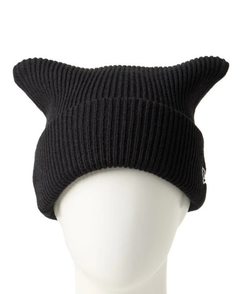 NEW ERA（ニューエラ）の「NEW ERA/ニューエラ ビーニー SQUARE RIB KNIT ねこ耳ニット帽 14669919/14669923（ニットキャップ/ビーニー・レディース・オフホワイト/ブラック・FREE）」の11枚目の写真