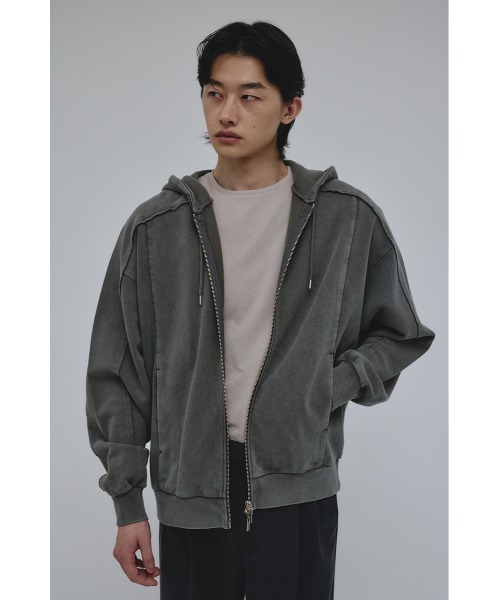 STYLEMIXER(スタイルミキサー)の「ピグメントジップパーカー(パーカー・メンズ・ブラック/グレー・MEDIUM/LARGE)」の2枚目の写真