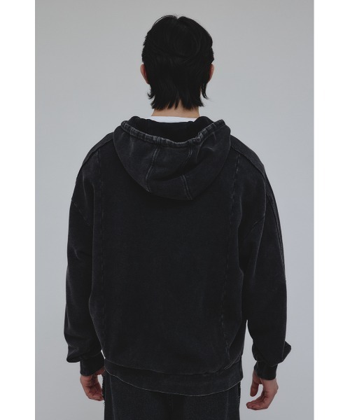 STYLEMIXER(スタイルミキサー)の「ピグメントジップパーカー(パーカー・メンズ・ブラック/グレー・MEDIUM/LARGE)」の6枚目の写真