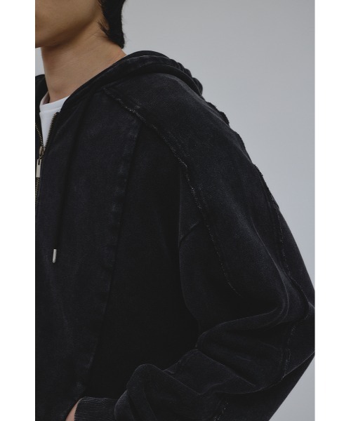 STYLEMIXER(スタイルミキサー)の「ピグメントジップパーカー(パーカー・メンズ・ブラック/グレー・MEDIUM/LARGE)」の8枚目の写真
