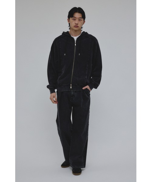 STYLEMIXER(スタイルミキサー)の「ピグメントジップパーカー(パーカー・メンズ・ブラック/グレー・MEDIUM/LARGE)」の3枚目の写真