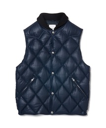 CRIMIE | DIAMOND QUILT LAMB LEATHER DOWN VEST(ダウンジャケット/コート)
