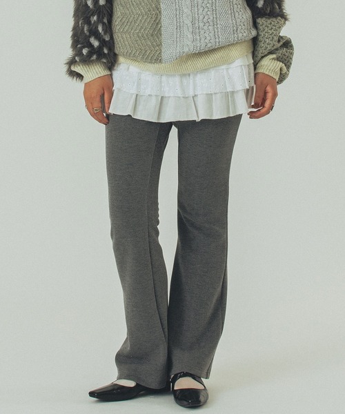 ROSE BUD(ローズバッド)の「CUT FLARE PANTS(その他パンツ・レディース・ブラック/グレー・S/M)」の14枚目の写真