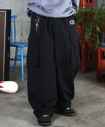 ILL'S | AW キーリングループ ワンポイント ナイロンワイドカーゴパンツ ユニセックス 【ILL'S】(カーゴパンツ)