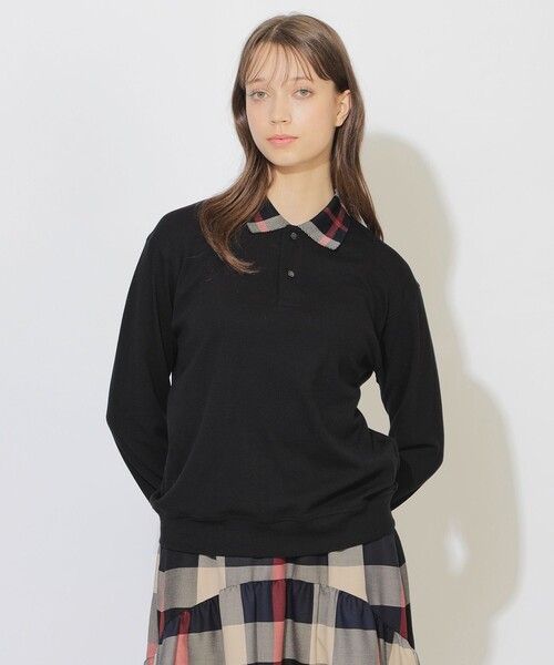 CB CRESTBRIDGE(シービークレストブリッジ)の「ヘッジホッグポロプルオーバー(Tシャツ/カットソー・レディース・ブラック/ネイビー・1/3/2)」の2枚目の写真