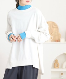 myke ピグメント裏毛パッチワークプルオーバー