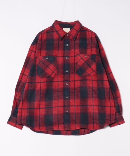 CORISCO(コリスコ)の「ネルオンブレチェックシャツ(M1)(シャツ/ブラウス・メンズ・ベージュ/ネイビー/レッド・X-LARGE/LARGE/MEDIUM)」の5枚目の写真