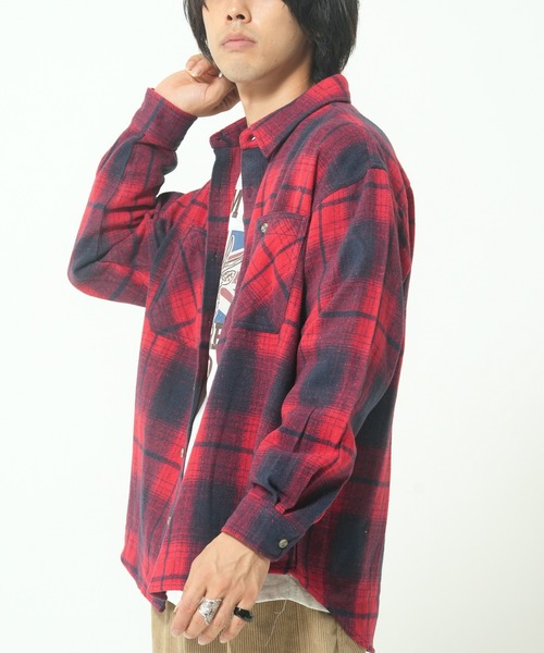 CORISCO(コリスコ)の「ネルオンブレチェックシャツ(M1)(シャツ/ブラウス・メンズ・ベージュ/ネイビー/レッド・X-LARGE/LARGE/MEDIUM)」の6枚目の写真